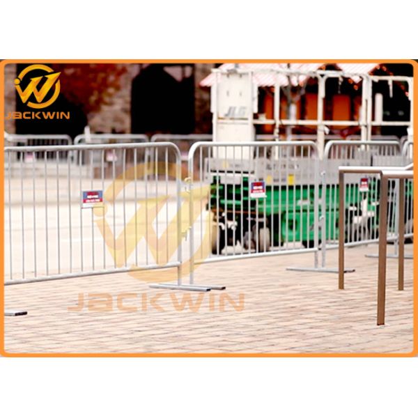 Hot - Dipped Galvanised Flat Feet Traffic Metal Crowd Control Pedestrian Barrier
