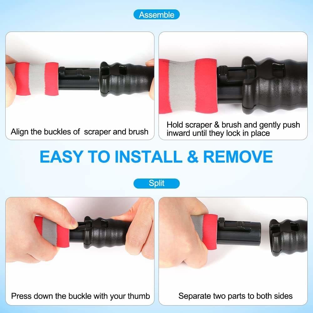 Auto Detailing Brushes Отсоединяемый расширяемый снегоуборщик Автомобильное ветровое стекло Изолятор