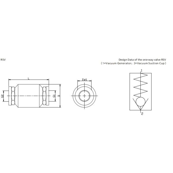 Один тип клапан вакуума РСВ пути, задерживающий клапан вакуума с медным материалом