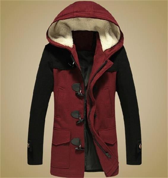 Fleece Fabric Men Winter Hooded Anorak Jacket Breathable Anti Wrinkle