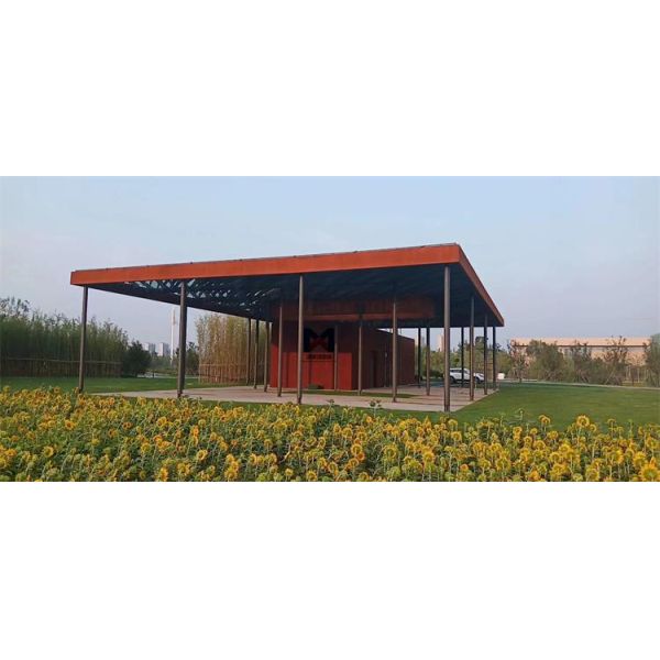 Газебо павильона металла перголы железного каркаса искусства дизайна крыши сада на открытом воздухе