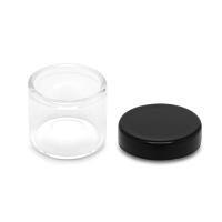 6 ml de recipientes de vidro concentrado sem pescoço - tampa preta