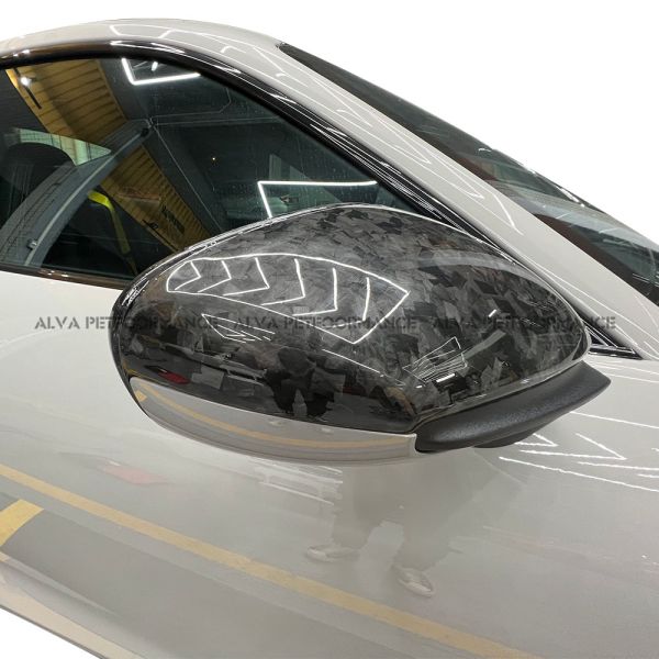 Lightweight Forged Carbon Fiber Mirror Covers UV Resistant OEM Replacement Porsche 911 992 2020 Model Collection