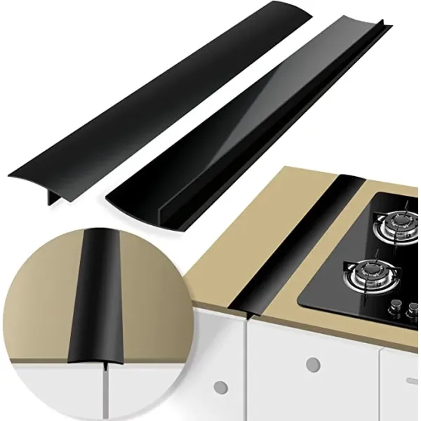 Easy Install and Clean Kitchen Stove Counter Silicone Gap Cover Heat Resistant Gap Filler with Moulding Processing Service