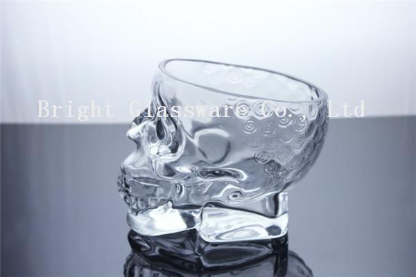 Clear Glass Skull Beer Cup, mini wine glass shot glass