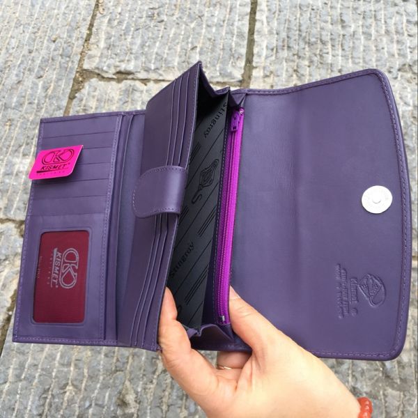 Authentic Stingray Skin Lady Long Trifold Card Wallet Genuine Leather Women's Large Phone Clutch Purse Female Money Bag