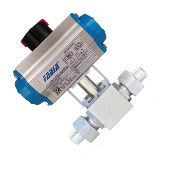 Pneumatic High Pressure Two Way Butt Welding Ball Valve