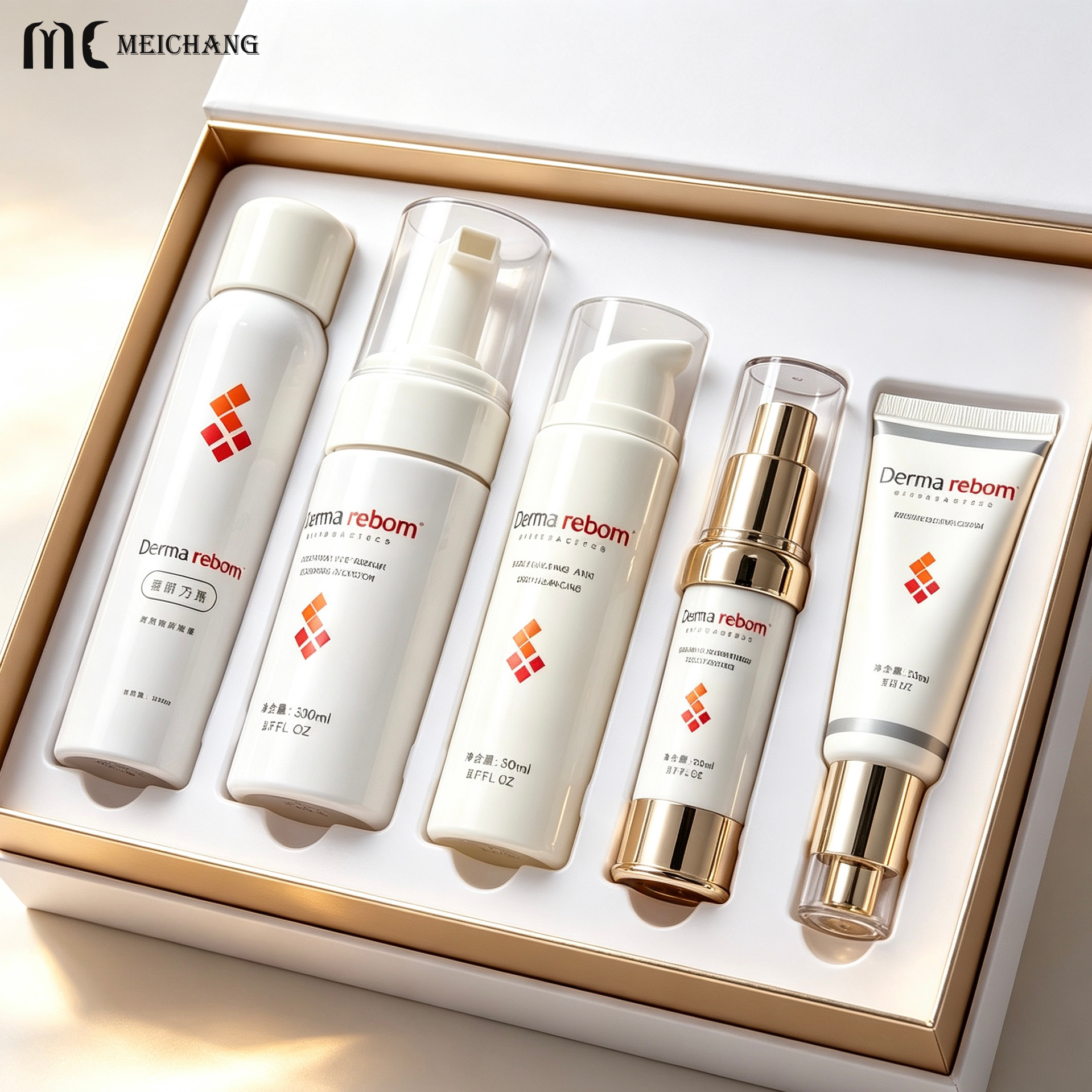 15ml 30ml 50ml 100ml Custom Skincare Packaging Set | Factory Direct Plastic Cosmetic Bottles & Containers(MC-334)