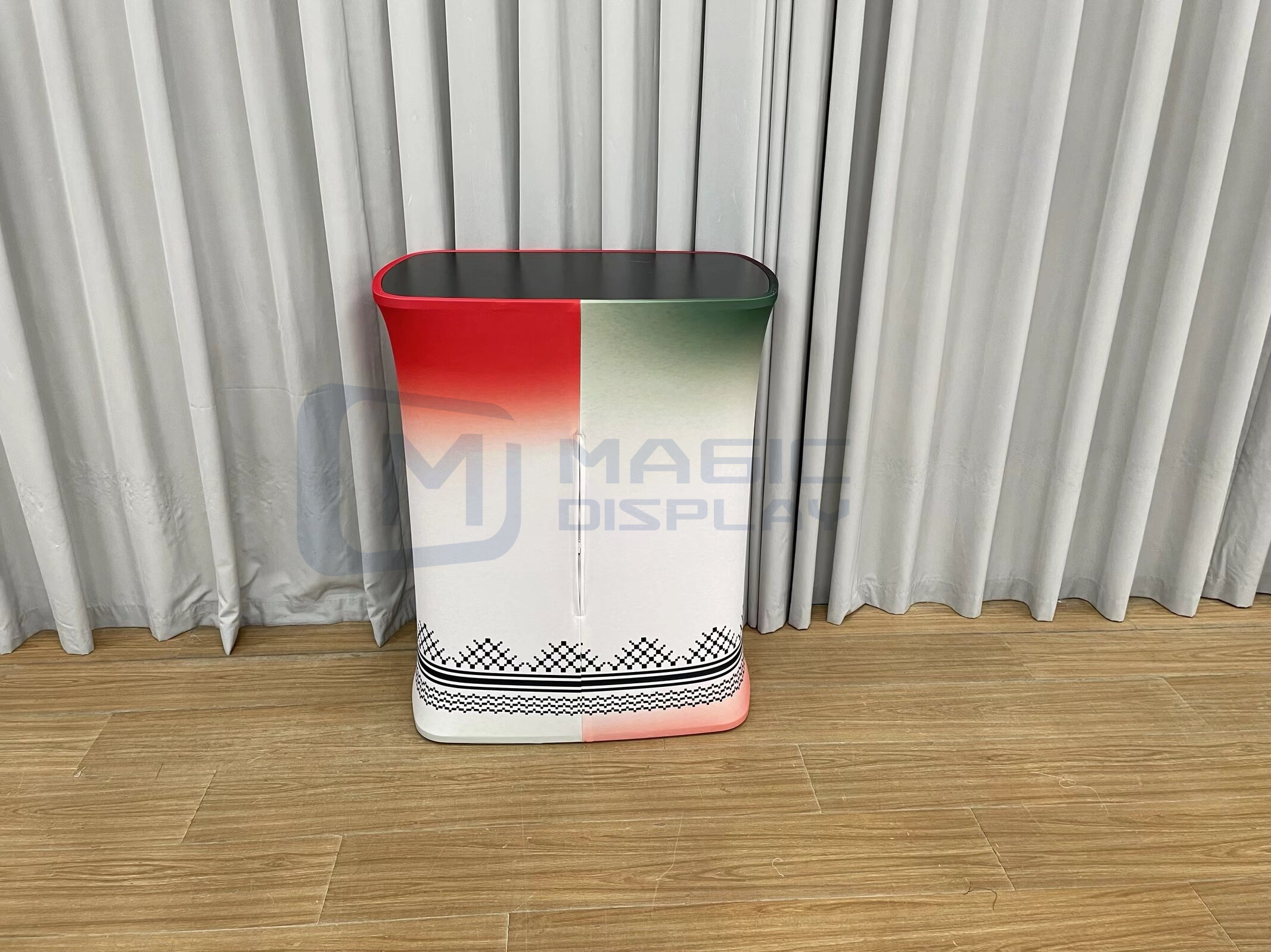 Polyester Exhibition Display Podiums Aluminum Trade Show Booth Podium