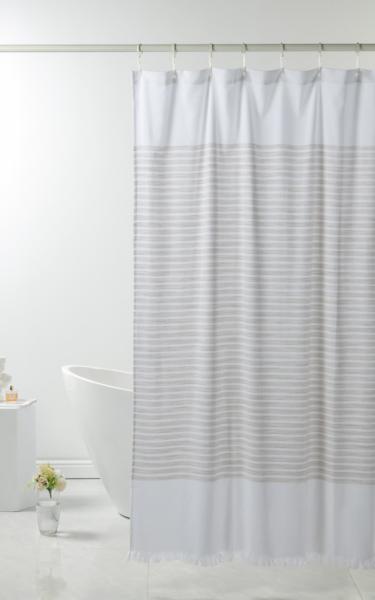 OEM Polyester Shower Curtain 72X72 White Cotton Shower Curtain