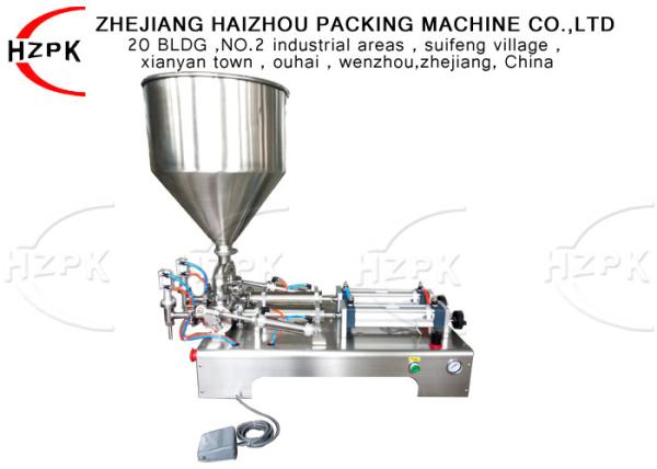 Horizontal Semi Automatic Paste Filling Machine Double Heads 100-1000ml