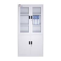 Meuble d'archivage en verre en acier de porte de stockage de fichier en métal verrouillable