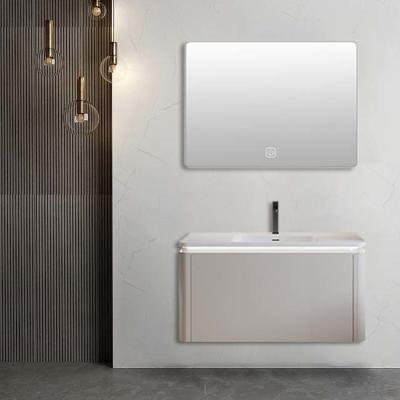 Luxury Bathroom Cabinet With Sink And Mirror 35-37 in Width