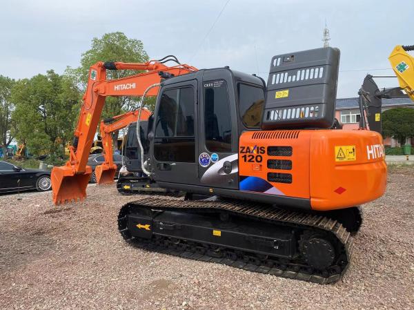 5.5KM/H Hitachi Equipamento usado Hitachi ZX120 Excavadora Crawler Hidráulica para operação