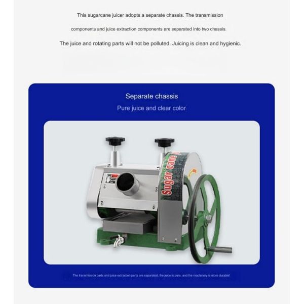30-50kg/h Sugar Cane Processing Types Manual Juicer Stainless Steel Extractor Squeezer