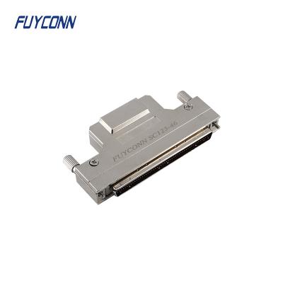 A poeira reta 100pin solda o tipo masculino do DB do conector de SCSI com a tampa do metal
