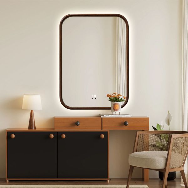 Antique Bathroom Mirror With LED Light ,  IP44 Luxury Illuminated Bathroom Mirrors