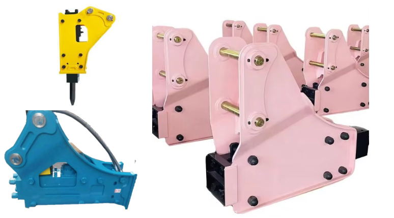 Heavy-Duty Hydraulic Break Hammer Powerful Demolition Tool for 0.5-10T Excavators Mini Construction Machinery