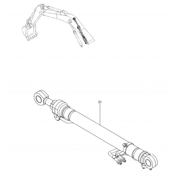EX270-5 EX270LC-5 EX280LCH-5 Excavator Hydraulic Boom Arm Bucket Cylinder Assy For Hitachi 9147235 9147237
