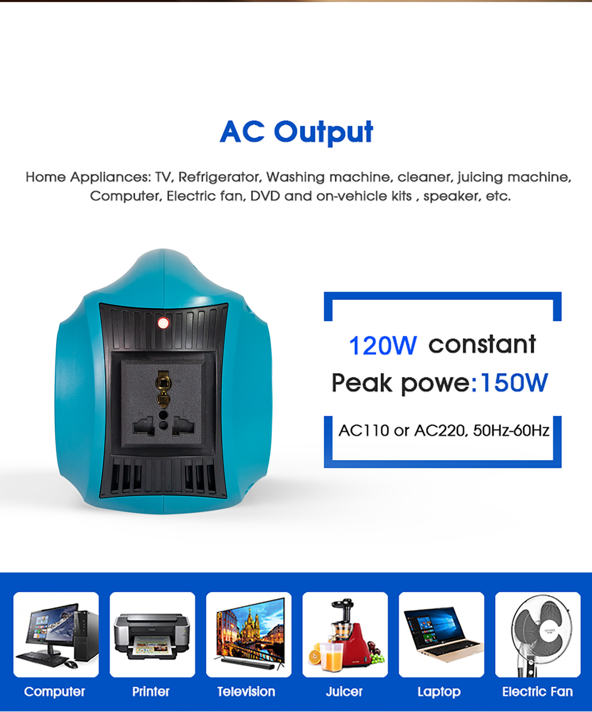 Наружная портативная электростанция 222Wh Солнечное энергоснабжение 110В / 220В