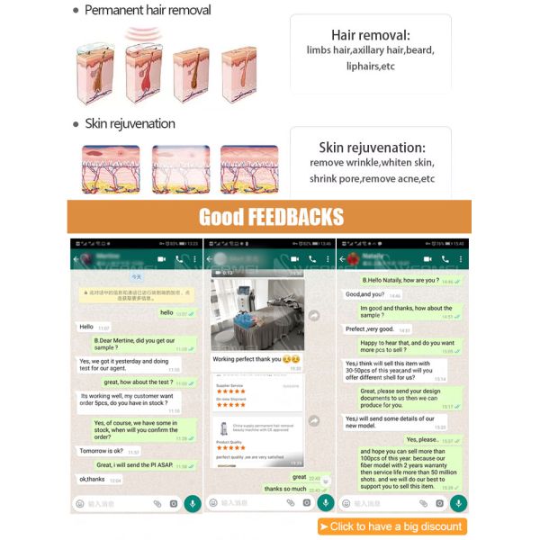 Multi functional Skin Rejuvenation Hair Removal IPL Machine 2000w