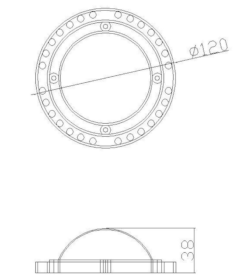 Frosted Plastic PC Spot Light LED Lens Cover 120mm 120 Degree