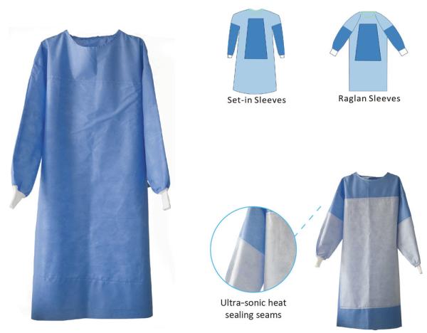 Disposable Hospital Protective Non Woven Isolation Gown