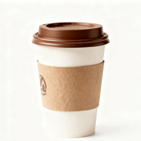 Eco-friendly water-based coating customized disposable single and double wall coffee paper cup with lid cup cover