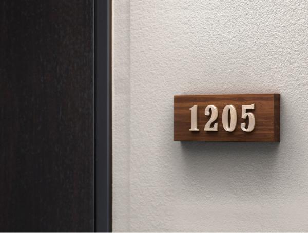 Acrylic Crystal Letter Modern Hotel Room Number Plaques Fancy House Number Plate For Apartment Door Decoration