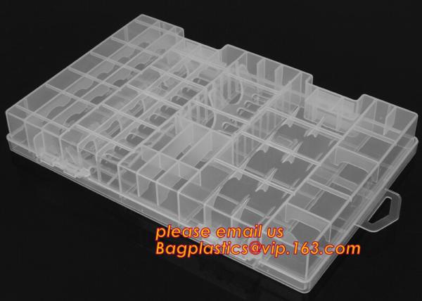 Plastic Storage Box With 15 Removable Compartments Tool Containers, plastic divided storage box for candy and nuts