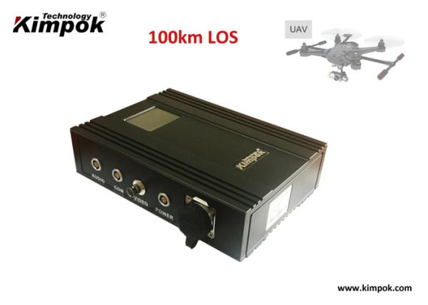 émetteur visuel d'UAV de 80-100km COFDM avec retard d'amplificateur de 5 watts de puissance le bas