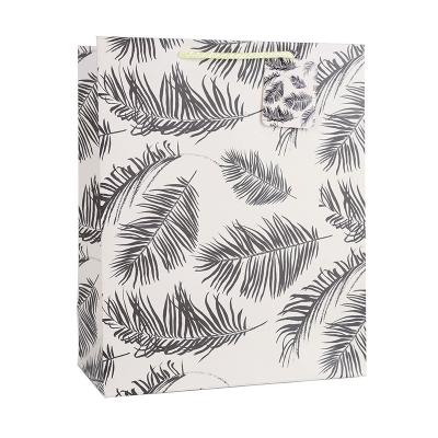 Reusable plant design art paper bag cash on sale wholesale
