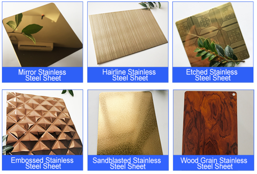 SGS 8K Decorative Etched PVD Plated Stainless Steel Wall Panels