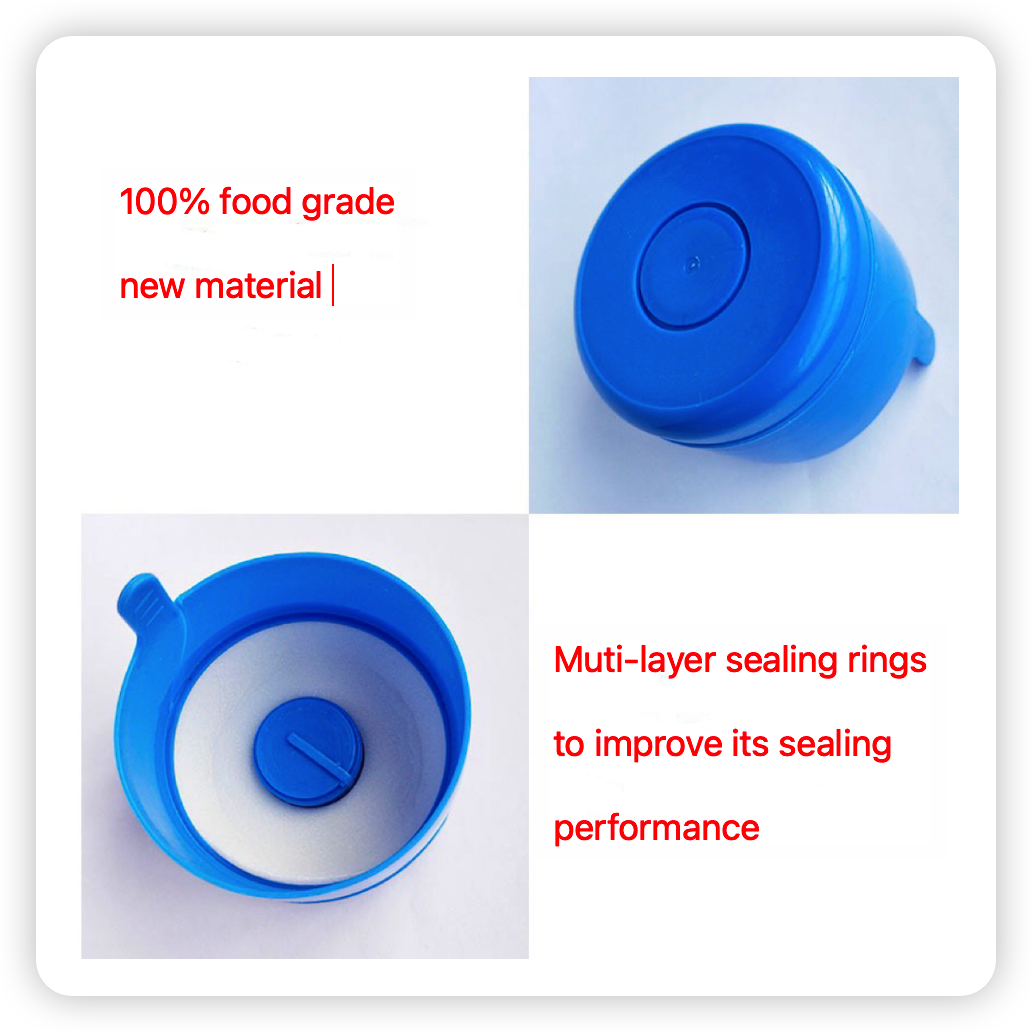 18.9L tapa de jarra de agua de 5 galones reutilizable no derrame para botella de agua de 55 mm