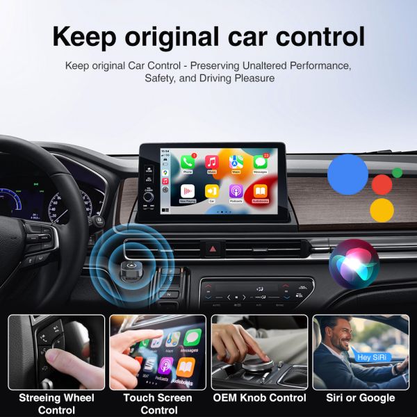 Source factory cross-border carplay wired to wireless carplay dongle dual-channel