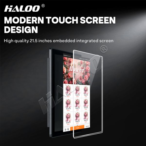 Haloo flower vending machine with SDK function, stainless steel body with cooling and humidification system