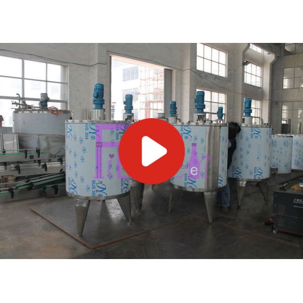 2000L single layer tank for Soft Drink Processing Line building with speed adjustable motor