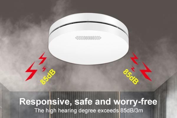 TUYA WiFi Smoke Detector Self Checking Wireless Smart Fire Smoke Detector With Silence Button