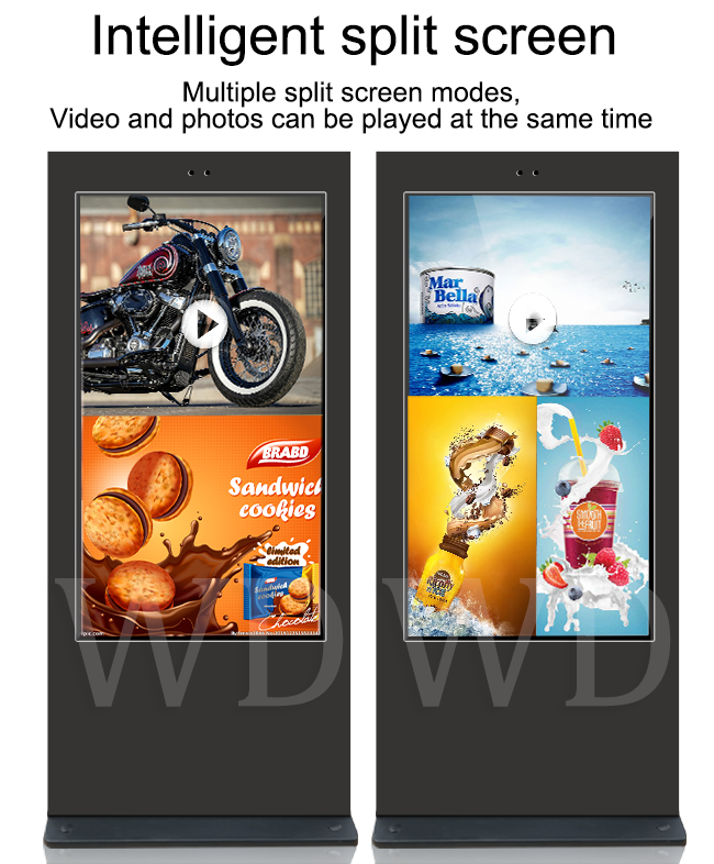MP4 Video media player LCD screen IP55 Outdoor Totem 55