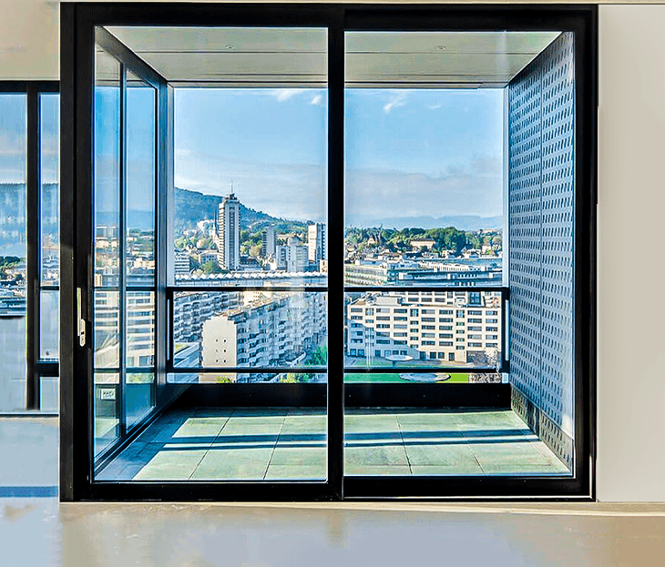 76 Portas de elevação de alumínio liga 6063-T6 Interior e exterior Para residências privadas, villas, áreas comerciais, escritórios, grandes varandas