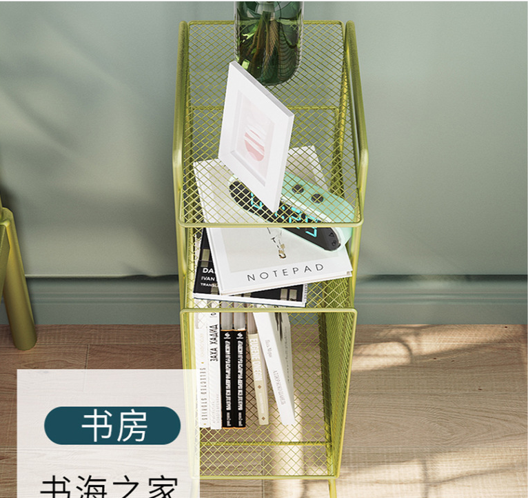 Bedside Waterproof 32x23x70cm Steel Book Rack Floor Standing