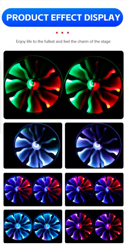 IP65 Aluminum Round Industrial Windmill Light with RGBW LED DMX512 Control for Corporate Events & Conferences