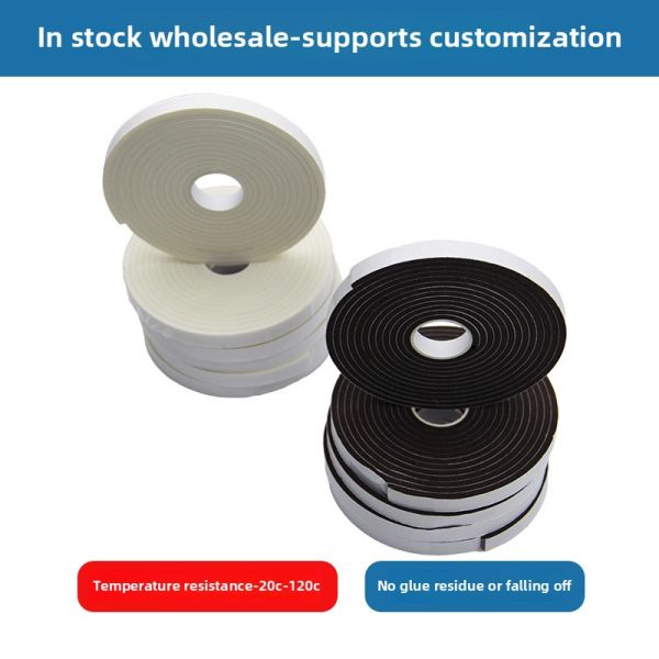 Wear-Resistant PVC Foam Tape Double-Sided Car Body Sealing Shock Absorption No Residue Corrosion-Resistant Adhesive Backing Tape