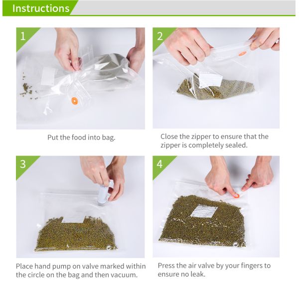 Clear  Food Vacuum Bags 12 Colors Printed Custom Rolls Puncture Prevention