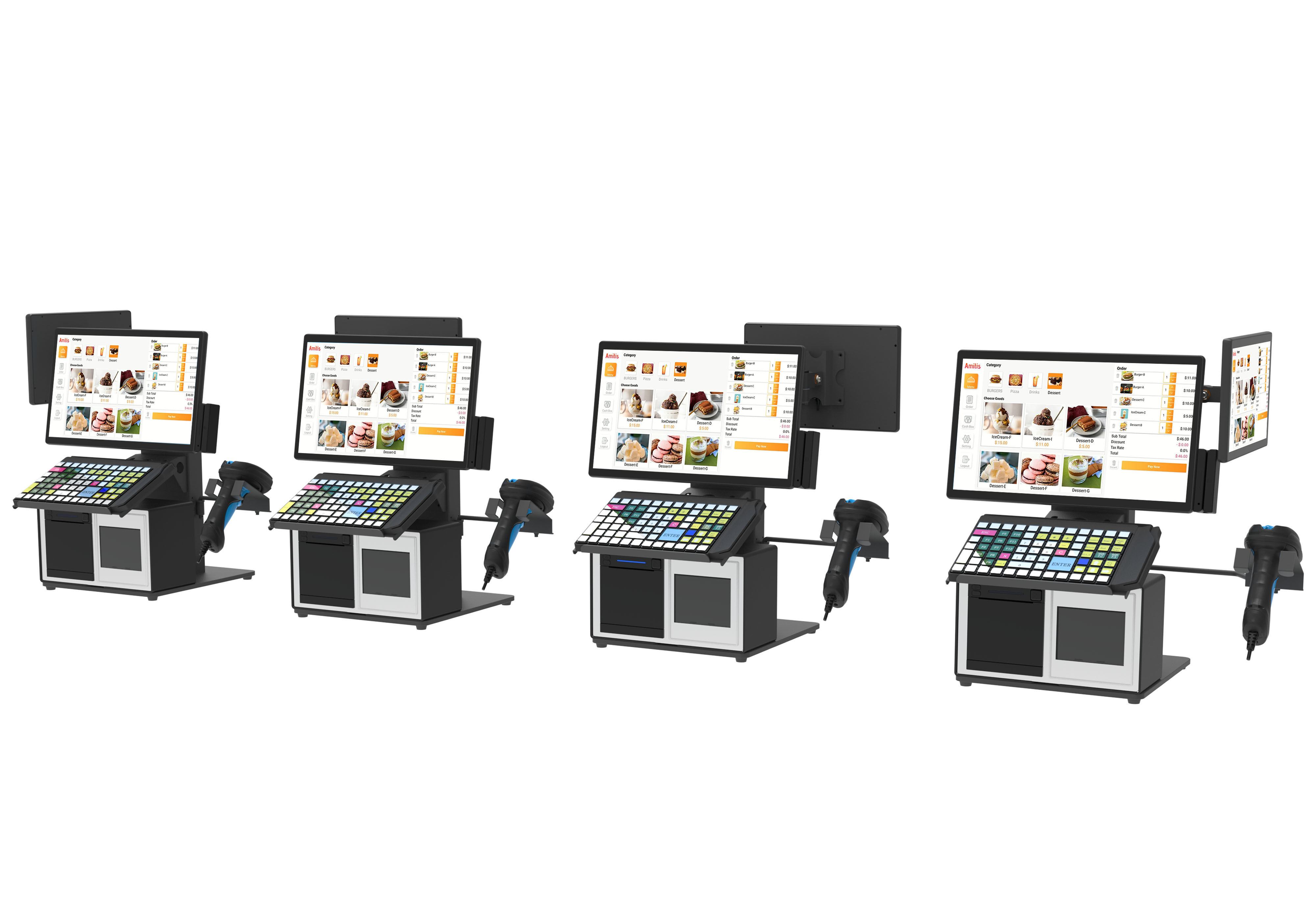 ACR-S26 Interactive Dual Screen POS Customer Facing Ads Display Retail Checkout Experience