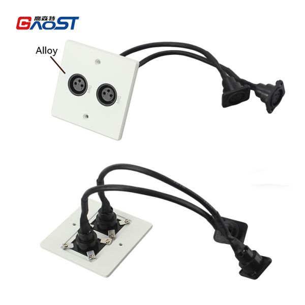 68mm Dual XLR Aluminum Alloy Audio Visual Box Multimedia Surge Protector For Microphone Mixer