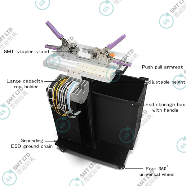 GSK700 ESD SMT Splicing Cart 100-110cm Steel Tool Body
