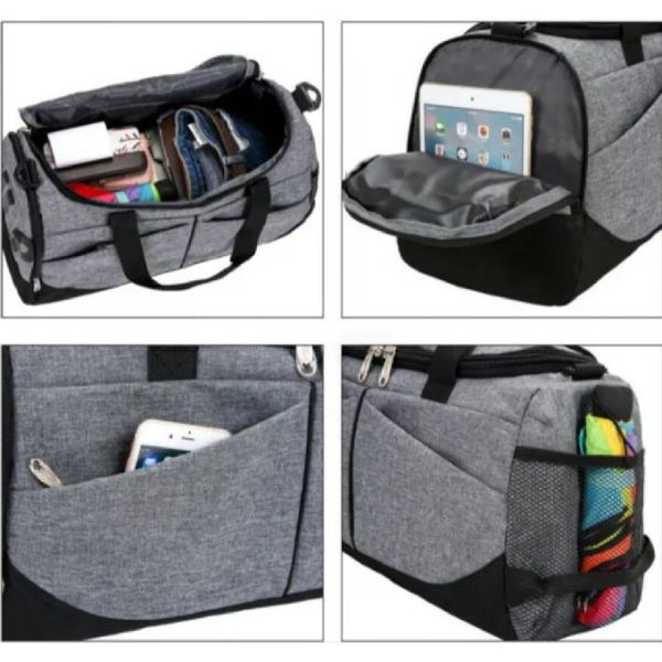 Custom Fitness Travel Duffle Bag Waterproof Nylon Sports Gym Duffel Bag