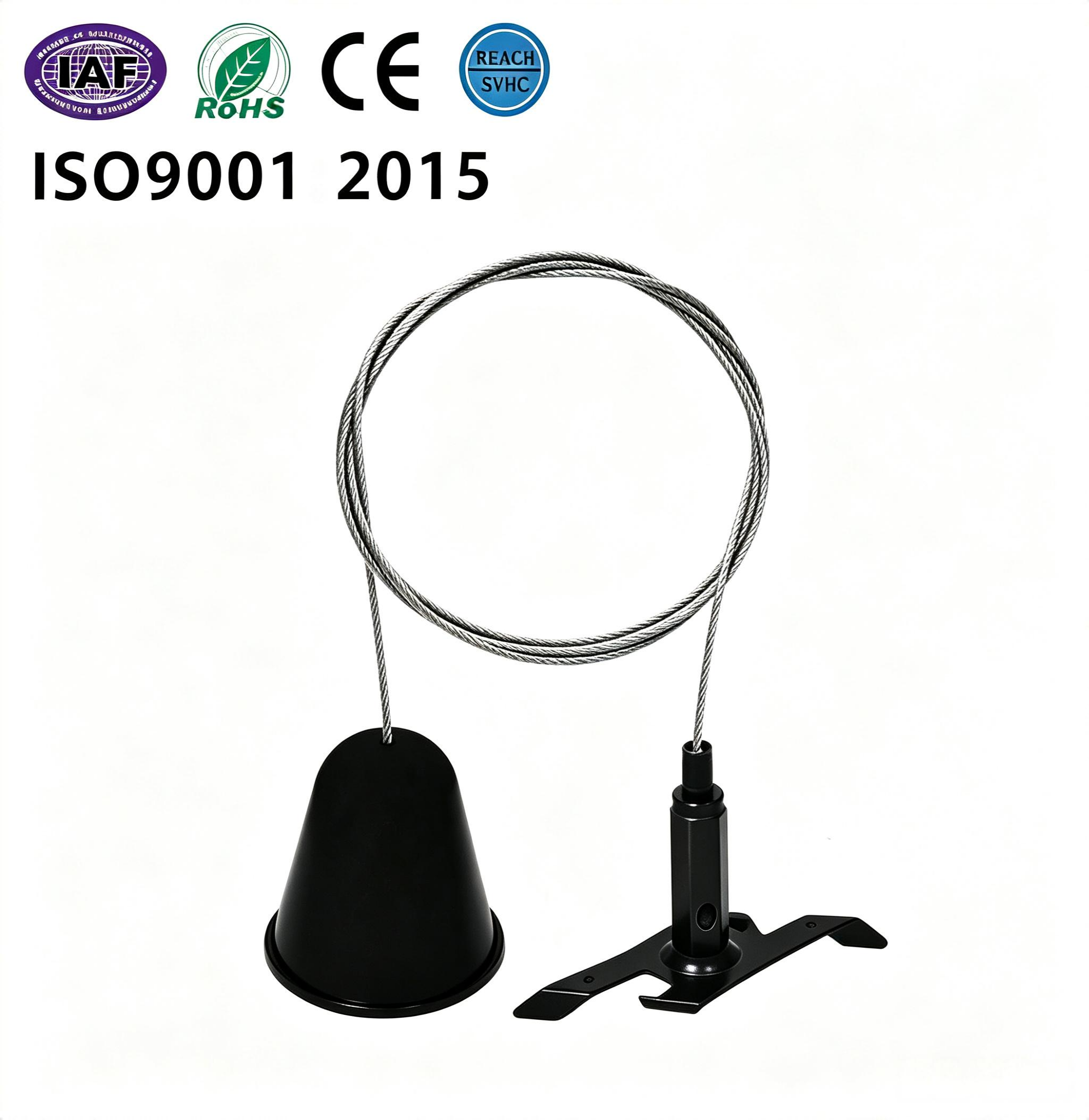 Adjustable Black White Lighting Suspension Kit For 4 Wire Track Lights LED