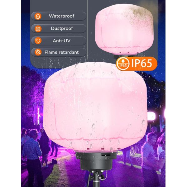 Battery Powered Balloon Light Tower 100W  RGB LED Work Led Lamp For Parties